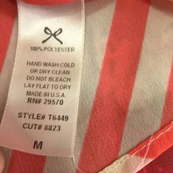 Everly‎ tank top size medium peachy orange and cream - Picture 5 of 5